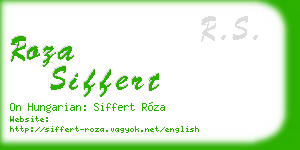 roza siffert business card